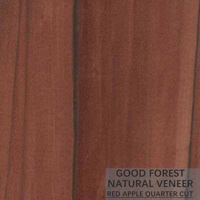 OEM ไม้วีเนียร์ไม้แอปเปิ้ลธรรมชาติวีเนียร์แนวตั้ง Grain ควอเตอร์คัท Veneer