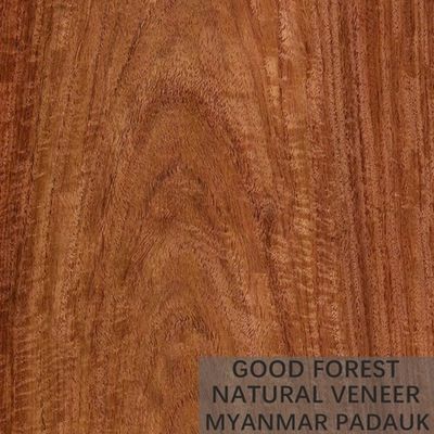 ไม้วีเนียร์ไม้แดงพม่า Bubinga แบบพิเศษ Natural Irregular Texture