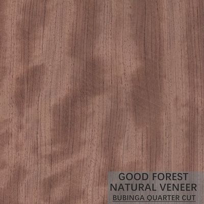 ไม้วีเนียร์ไม้แดงพม่า Bubinga แบบพิเศษ Natural Irregular Texture