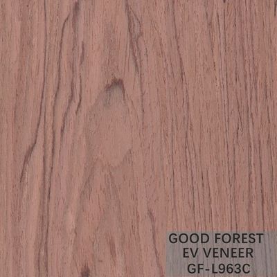 วีเนียร์ไม้เอ็นจิเนียร์ Bubinga Crown Cut Wood Veneer Sliced ​​Cut Technics