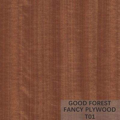 ไม้อัดแฟนซี Makore ไม้วีเนียร์ Sapele Mahogany Plywood Customized