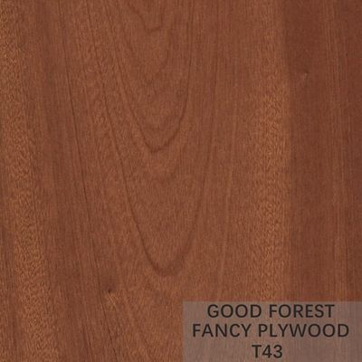 ไม้อัดแฟนซี Makore ไม้วีเนียร์ Sapele Mahogany Plywood Customized