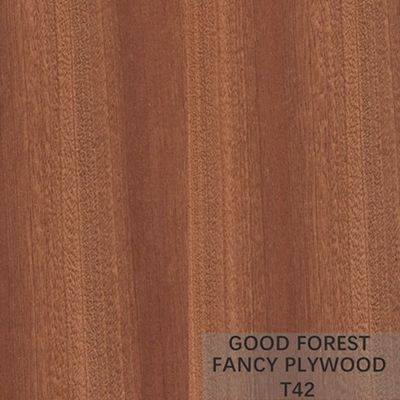 ไม้อัดแฟนซี Makore ไม้วีเนียร์ Sapele Mahogany Plywood Customized