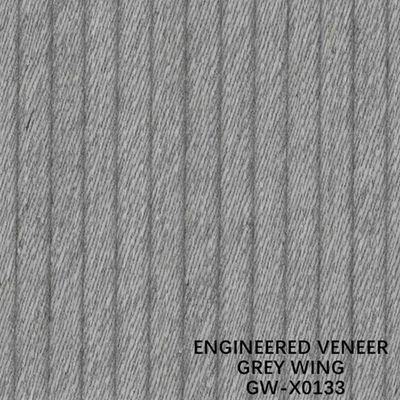 ISO ตกแต่ง 3100 มม. วีเนียร์ไม้เอ็นจิเนียร์ Unusual Wing Exotic Grain Grey Color