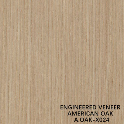 OEM ไม้วีเนียร์ไม้วีเนียร์ American White Oak X024 สีเหลืองเข้มสำหรับตู้
