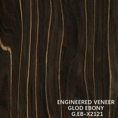 2500-3100MM ไม้วีเนียร์ไม้ Ebony Engineered X2121 Gold ชิ้นเนื้อไม่สม่ำเสมอสำหรับประตู