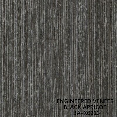 การตกแต่ง Man Made Black Apricot Recon ไม้วีเนียร์ X6313 Straight Grain 2500-3100mm