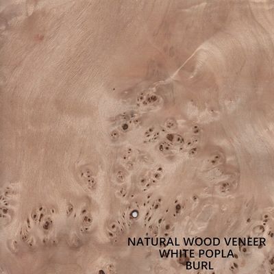 ยุโรปไม้วีเนียร์ Poplar ธรรมชาติ Mapa Burl Grain คุณภาพสูงความหนา 0.5 มม. สำหรับเครื่องดนตรี