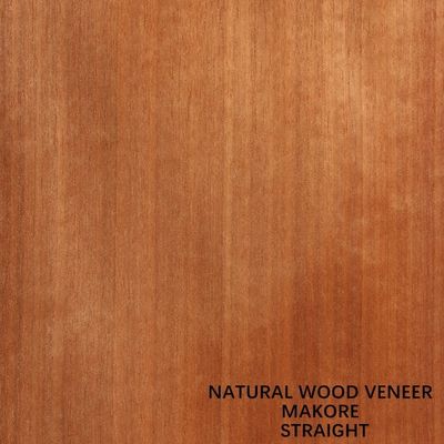 เครื่องดนตรี 0.5 มม. แอฟริกา Natural Makore Wood Veneer Straight Grain Grade AAA
