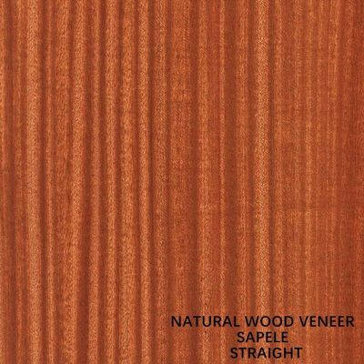 Quarter Cut Straight วีเนียร์ไม้ Sapele ธรรมชาติแอฟริกาสำหรับผิวหน้าและพื้นปาร์เก้