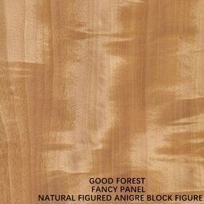 Natural Figured Anigre Block Figure ไม้อัดแฟนซีคุณภาพดีสำหรับประตูและ Windows Panel E1/E2 Grade China Factory