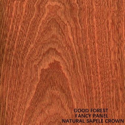 ไม้อัดแฟนซี Natural Sapele Wood Veneer Crown Grain 5/9/12/15/18/25/30 มม.