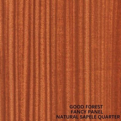 วีเนียร์ไม้ Sapele หน้าตรง ไม้อัดแฟนซี / MDF / พาร์ติเคิลบอร์ด ทาสีฟรี