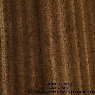 เฟอร์นิเจอร์ไม้วีเนียร์รมควัน Sapele ไม้วีเนียร์ไม้ธรรมชาติ แผง MDF ตามไตรมาส Iso
