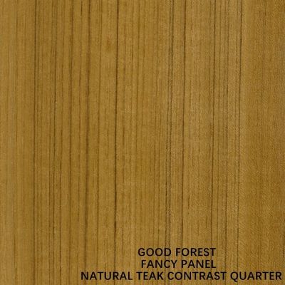 ไม้อัดแฟนซี ไม้วีเนียร์ไม้สักธรรมชาติ Contrast Quarter Grain Paint ฟรีสำหรับบอร์ดตกแต่งในร่ม