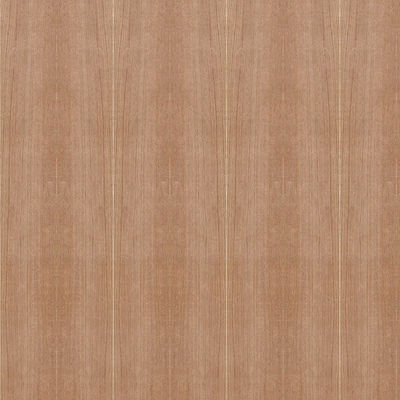 ไม้วีเนียร์ไม้โอ๊คสีแดงธรรมชาติแฟนซี Mdf / Chipboard เม็ดตรงสำหรับแผงตู้ความยาว 2440/2745 / 3050 มม