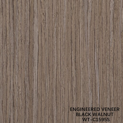 ขนาดขยาย 3100 มม. ไม้วีเนียร์ไม้วอลนัทลายตรงแบบ Quarter Cut สำหรับผิวประตู WT-C1219S/1482S/1595S