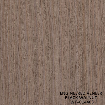 วีเนียร์ไม้ American Walnut แบบปรับสภาพ ความหนา 0.15-0.60 มม. บริการปรับแต่งตามความต้องการ ลาย Quarter Cut Fine Line สำหรับตกแต่ง WT-C1270S/1440S/1559S