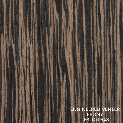ไม้วีเนียร์ไม้ดำอีโบนีลายตรงแบบ Quarter Grain สำหรับตกแต่งโรงแรมและตู้ EB-C7001S / 7064S