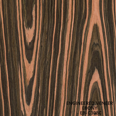 ผสมผสานผงไม้วิศวกรรมถักมงคล Ebony 0.15-0.60mm ความหนาสําหรับภายในรถ