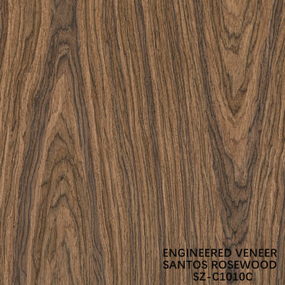 ผนัง Santos ไม้ Rosewood Veneer Crown ความหนาของเมล็ดสามารถปรับแต่งได้ 0.15-1.8 มม สําหรับสําหรับหน้าตู้ SZ-254C / 1010C / 1325C