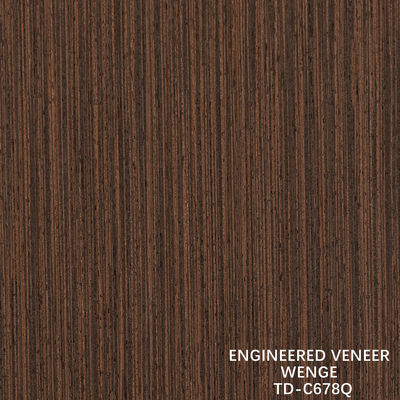 เครื่องยนต์ไม้ veneer ชิ้นตัด Wenge ครึ่งเมล็ด ราคาดีสําหรับตกแต่งโรงแรม 3200 มม