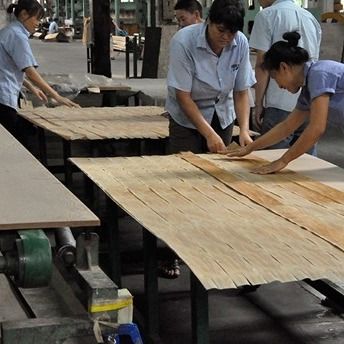 เงิน Sapele Pommele วิศวกรรมไม้ veneer ปรับแต่งสําหรับหน้ากระบวนการ