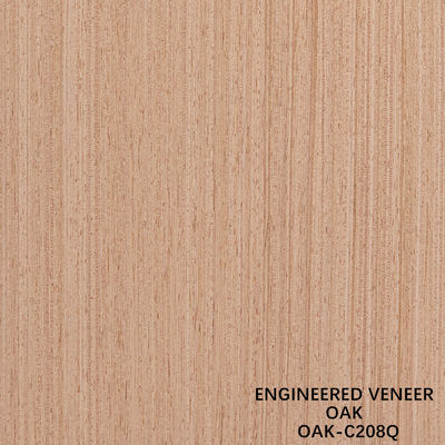 อเมริกันโอ๊ควิศวกรรมไม้ veneer ตัดสี่สไลส์ 0.5mm ความหนาสําหรับหน้าประตูและตู้