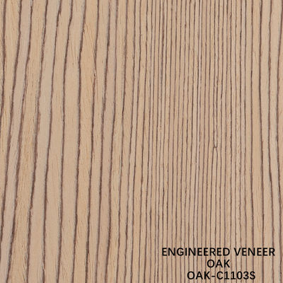 อเมริกันโอ๊ควิศวกรรมไม้ veneer ตัดสี่สไลส์ 0.5mm ความหนาสําหรับหน้าประตูและตู้