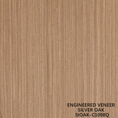 การออกแบบไม้ veneer ตัดสี่ส่วนหนึ่งของแผ่น Oak เงิน ความหนา 0.4 มม สําหรับสําหรับหน้าตู้