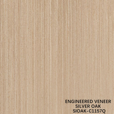 การออกแบบไม้ veneer ตัดสี่ส่วนหนึ่งของแผ่น Oak เงิน ความหนา 0.4 มม สําหรับสําหรับหน้าตู้