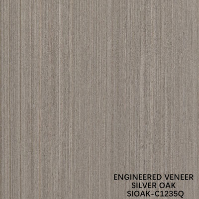 การออกแบบไม้ veneer ตัดสี่ส่วนหนึ่งของแผ่น Oak เงิน ความหนา 0.4 มม สําหรับสําหรับหน้าตู้