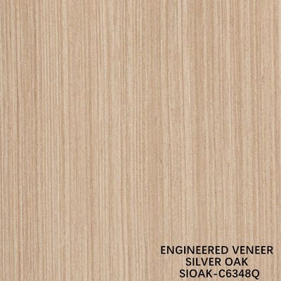 ไม้ประดิษฐ์ veneer ตัดสี่ส่วนของเพชรเงิน ขนาดยาว 3200mm สําหรับหน้าประตูและตู้