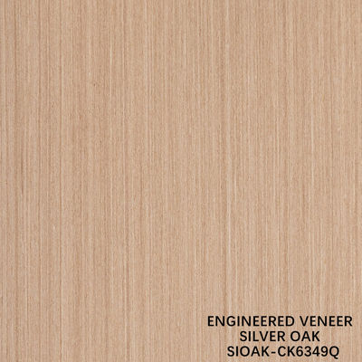ไม้ประดิษฐ์ veneer ตัดสี่ส่วนของเพชรเงิน ขนาดยาว 3200mm สําหรับหน้าประตูและตู้