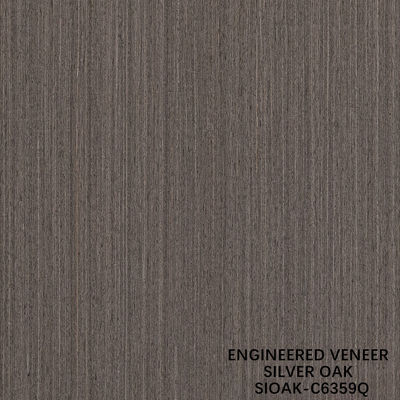 ไม้ประดิษฐ์ veneer ตัดสี่ส่วนของเพชรเงิน ขนาดยาว 3200mm สําหรับหน้าประตูและตู้