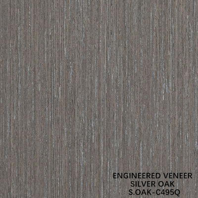 แฟนซีวิศวกรรมไม้ veneer ของเงิน Oak Quarter Cut สําหรับประตูและตู้หน้ายืดขนาด 3100mm