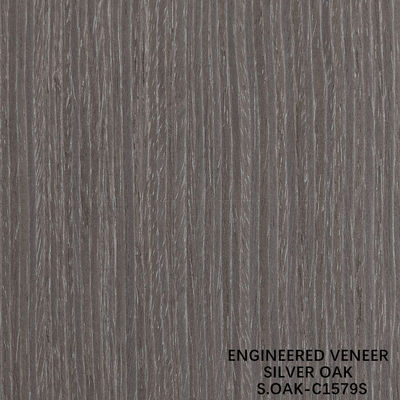 แฟนซีวิศวกรรมไม้ veneer ของเงิน Oak Quarter Cut สําหรับประตูและตู้หน้ายืดขนาด 3100mm