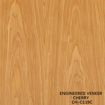 Ev Wood Veneer Of Fancy Crown Grain อเมริกันเชอร์รี่ ความยาว 2850 มม สําหรับประตูภายใน