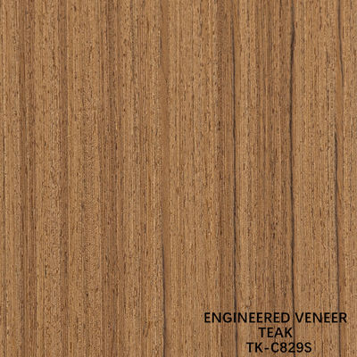 Recon Wood Veneer Of Teak Slice Cut Technics With Straight Grain สําหรับสําหรับหน้าประตู ขนาด 2850 มม
