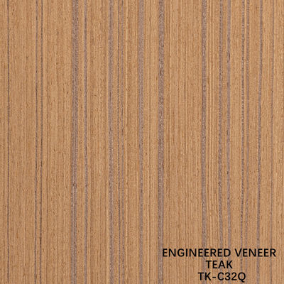 ตัดสี่ส่วนของเทควิศวกรรม veneer 2500 * 640 มม ขนาดปกติเมล็ดตรงสําหรับตกแต่งโรงแรม