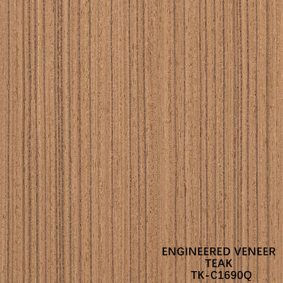 ตัดสี่ส่วนของเทควิศวกรรม veneer 2500 * 640 มม ขนาดปกติเมล็ดตรงสําหรับตกแต่งโรงแรม
