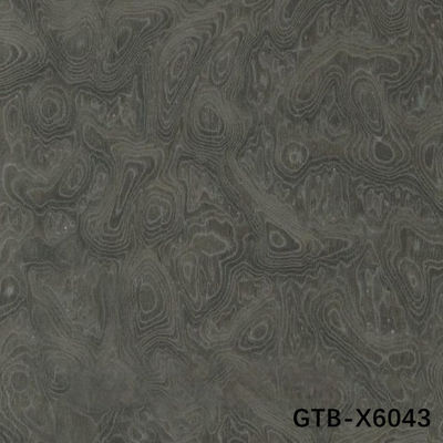 ซิมูเลนท์ ไม้ฟูเนียร์ของต้นไม้สีเทา Burl GTB-X6043 ขนาดยาว 2850 มิลลิเมตร Fleeced Back สําหรับปานล์ผนังโรงแรม