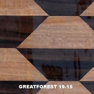 แผ่นไม้วีเนียร์ไม้ปาร์เกต์เชิงศิลปะ ความรู้สึกทางสุนทรียภาพเรขาคณิต รูปทรงเรขาคณิตยอดนิยม ความหนา 0.50 มม. สำหรับประตูไม้