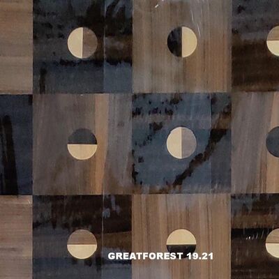 ศิลปะปาร์เก้ไม้วีเนียร์สมมาตร Collage รูปแบบเรขาคณิตที่อุดมไปด้วยสีภาพวาดไม้ 0.55 มม.