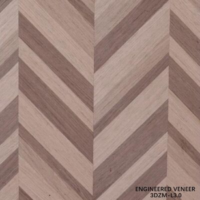 3D Engineered Veneer - สะอาดต่อสิ่งแวดล้อม, ลดฟอร์มัลดีไฮด 2500 * 640 มม สําหรับตกแต่งภายใน 3DZM-L30