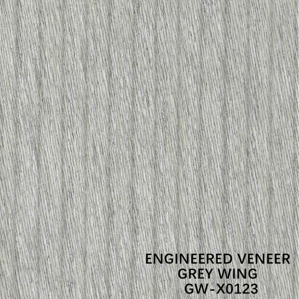 ISO ตกแต่ง 3100 มม. วีเนียร์ไม้เอ็นจิเนียร์ Unusual Wing Exotic Grain Grey Color