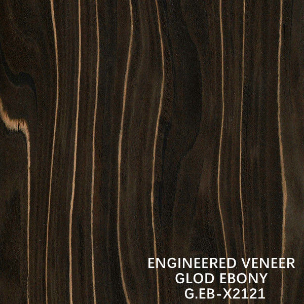 2500-3100MM ไม้วีเนียร์ไม้ Ebony Engineered X2121 Gold ชิ้นเนื้อไม่สม่ำเสมอสำหรับประตู
