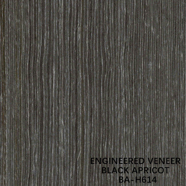 ไม้วีเนียร์ไม้แปรรูป Black Apricot แฟนซี H614 Quarter Cut Straight Grain 0.15-0.55mm