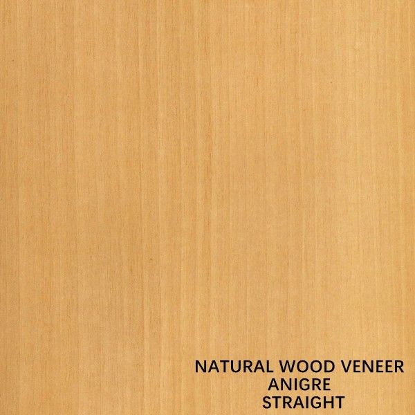 การตกแต่ง ไม้ธรรมชาติ Anigre Veneer Quarter Cut สีตรง Aningre สําหรับประตูและหน้าต่าง