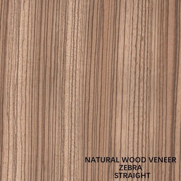 แอฟริกาตะวันตกไม้วีเนียร์ไม้ม้าลายธรรมชาติ Zebrano Quarter Cut Straight Grain คุณภาพสูงสำหรับการตกแต่งภายในรถยนต์ China Made